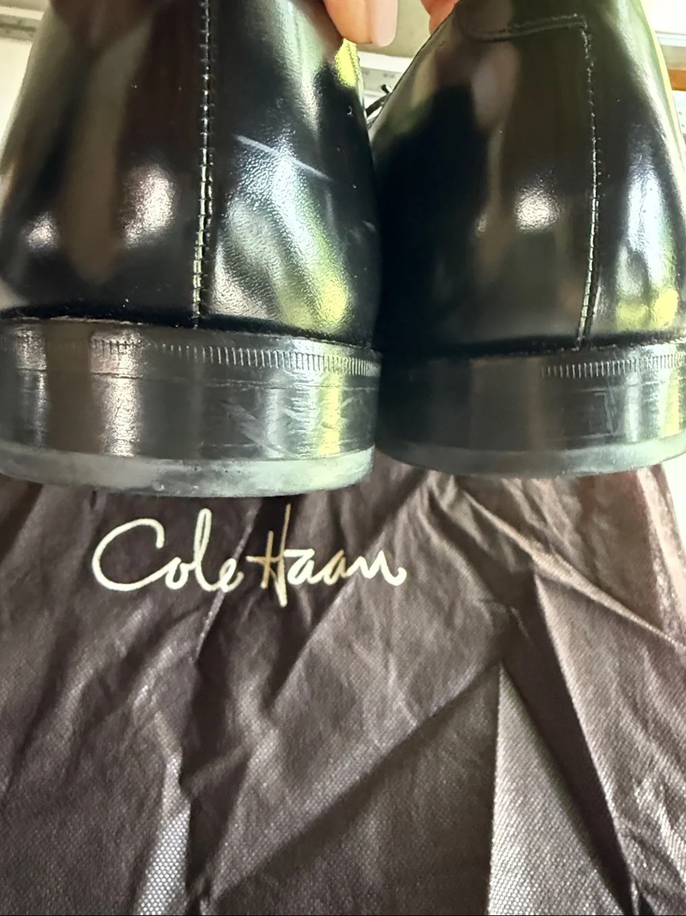Cole Haan Men's Black Leather Cap Toe Derby Dress Shoes size 13